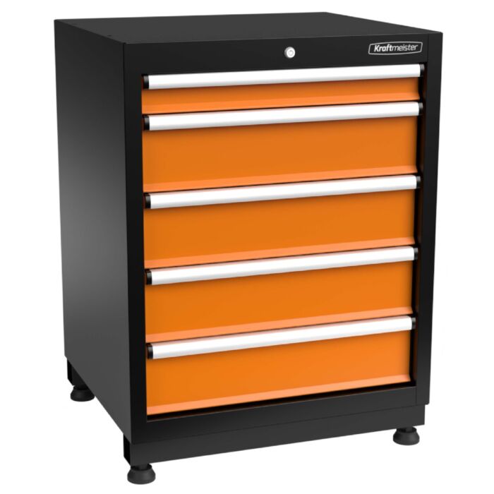 Kraftmeister Premium Werkzeugschrank 5 Schubladen orange